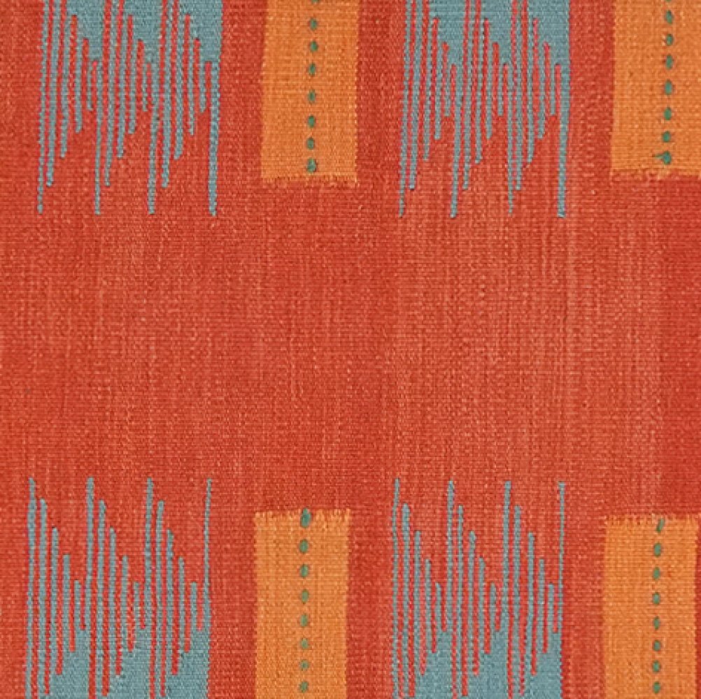 Kelim Gashgai — Handmade, 68x188 cm, Orange, 100% Virgin Wool | View 4