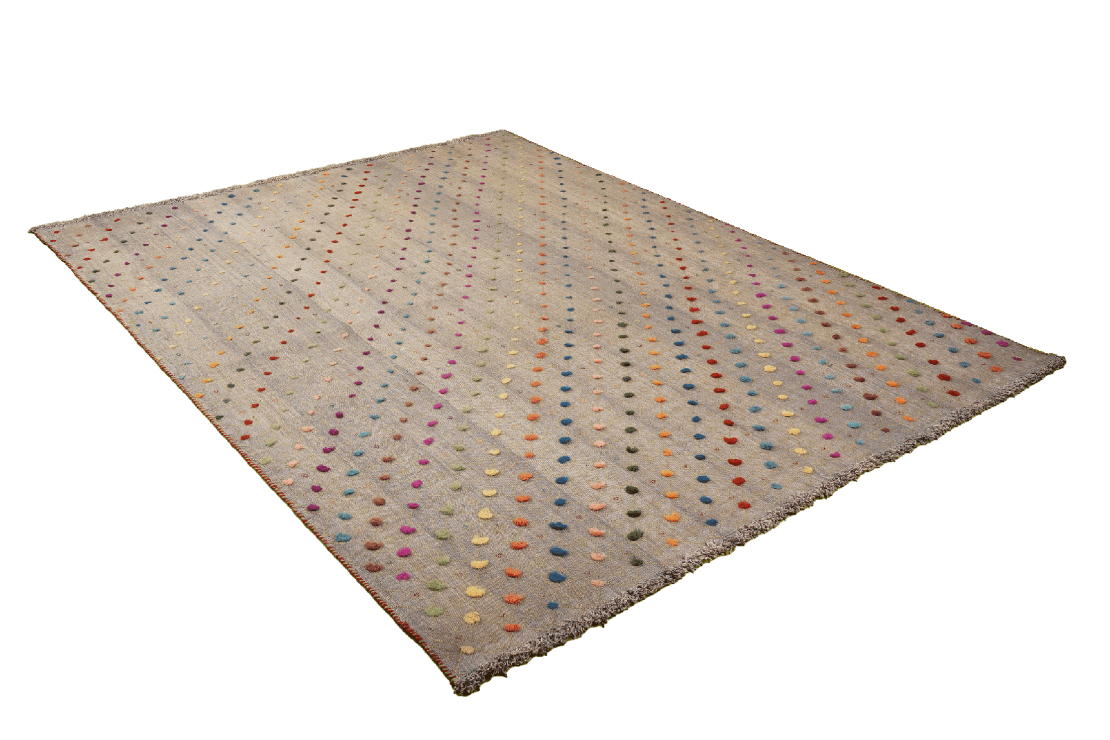 Kelim Gashgai — Handmade, 176x226 cm, Grey, 100% Virgin Wool | View 4