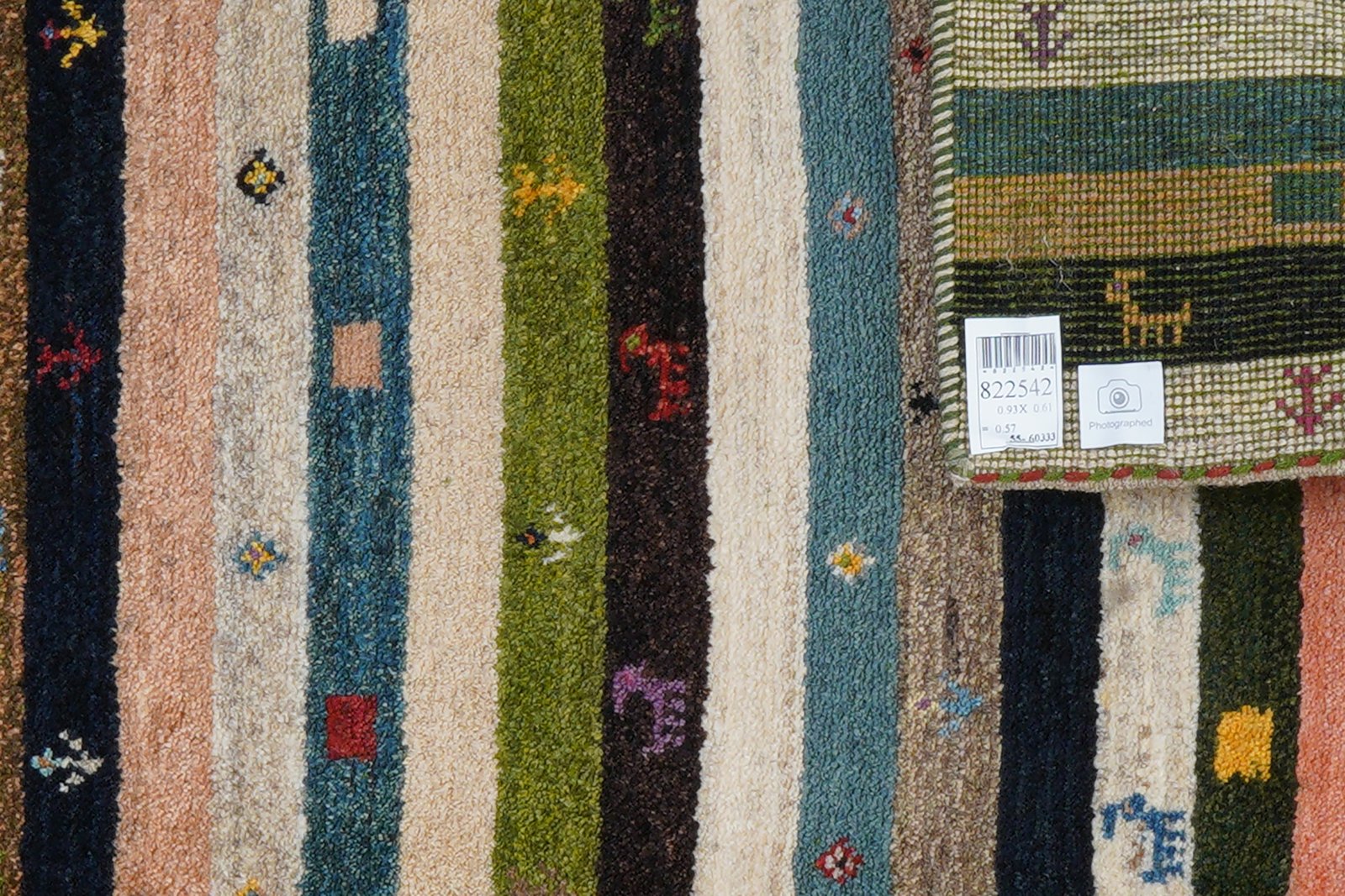 Gabbeh Sonnat — Hand-knotted, 61x93 cm, Multicolor, 100% Virgin Wool | View 6