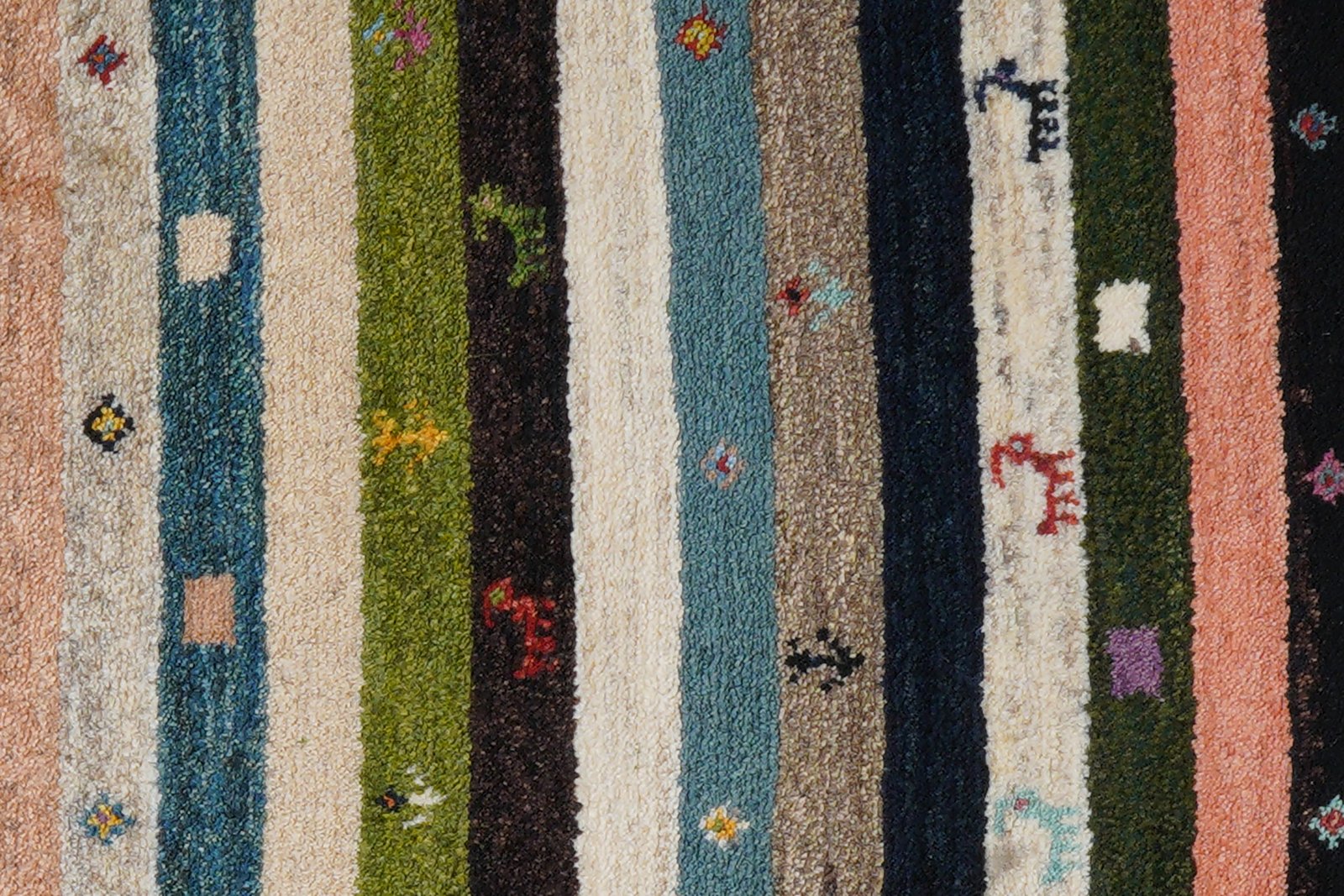 Gabbeh Sonnat — Hand-knotted, 61x93 cm, Multicolor, 100% Virgin Wool | View 8