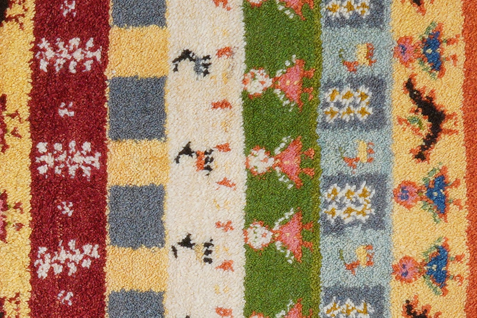 Gabbeh Sonnat — Hand-knotted, 57x88 cm, Yellow, 100% Virgin Wool | View 8