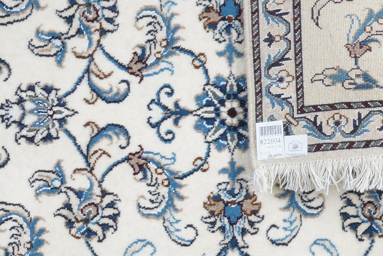 Nain 12La — Hand-knotted, 78x196 cm, Beige, 100% Virgin Wool | View 6