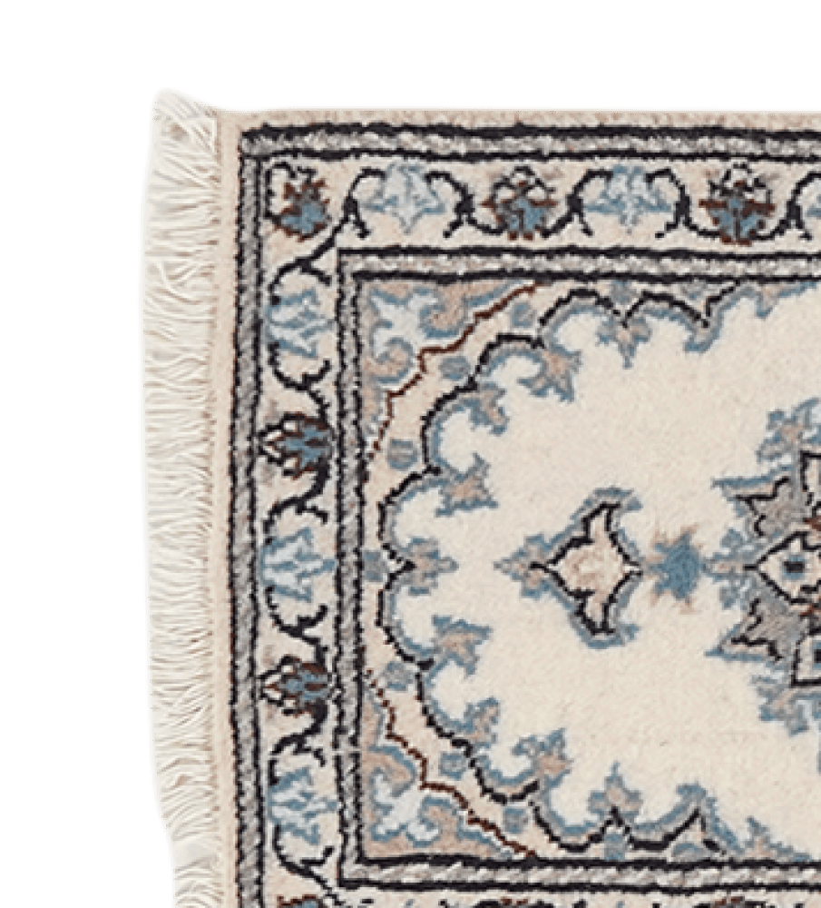 Nain 12La — Hand-knotted, 40x61 cm, Beige, 100% Virgin Wool | View 3