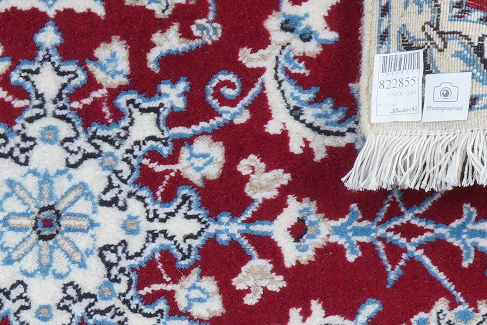 Nain 12La — Hand-knotted, 60x93 cm, Red, 100% Virgin Wool | View 6
