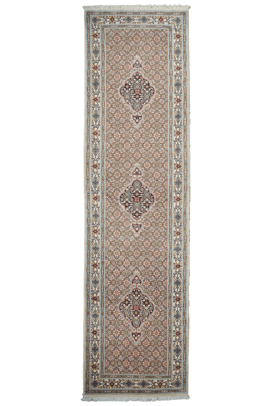 Moud Mahi — Hand-knotted, 80x296 cm, Beige, 100% Virgin Wool | Main view