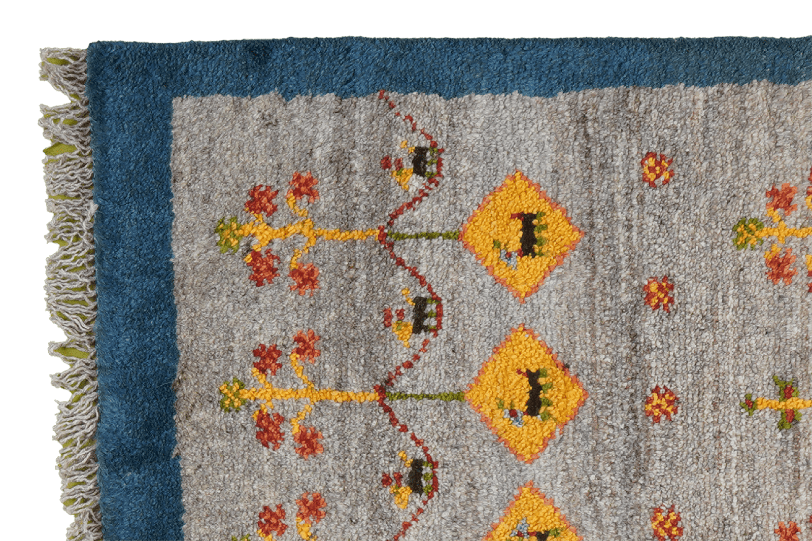 Gabbeh Sonnat — Hand-knotted, 58x88 cm, Grey, 100% Virgin Wool | View 3