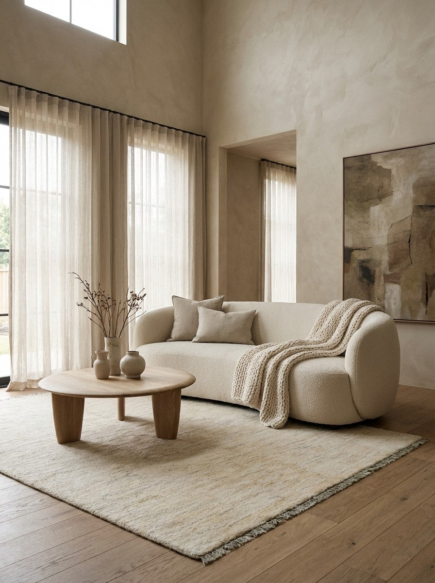 Gabbeh — Hand-knotted, 170x240 cm, Beige, 100% Virgin Wool | Detail view