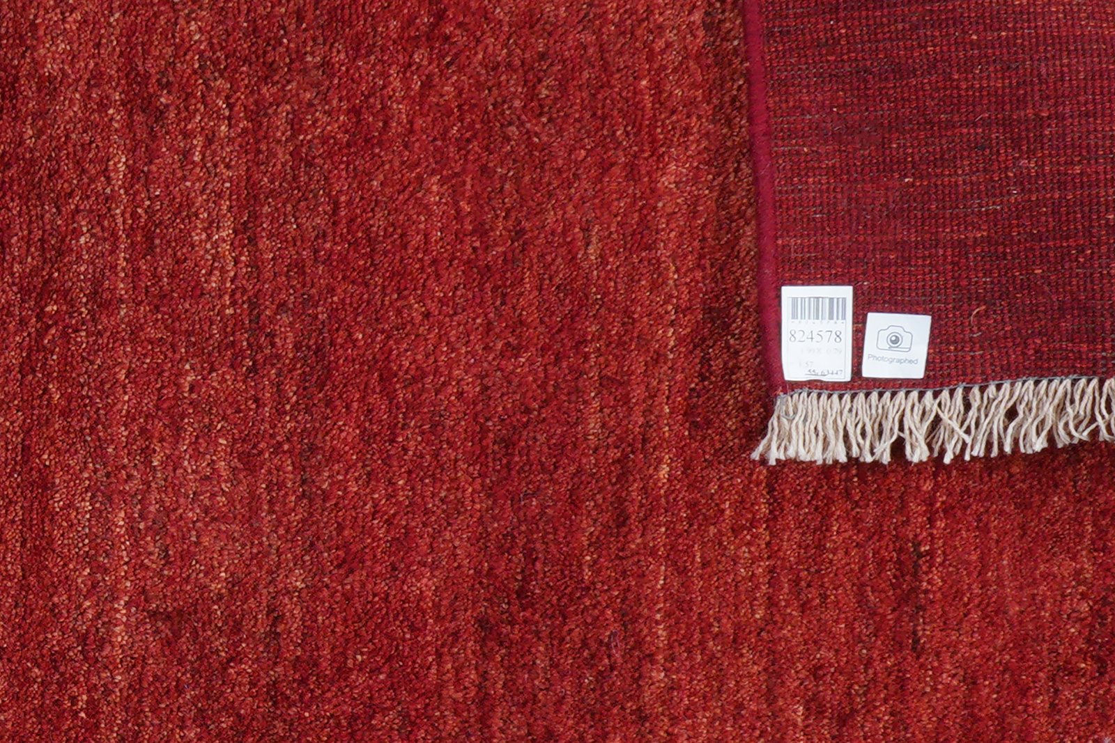 Gabbeh — Hand-knotted, 79x199 cm, Red, 100% Virgin Wool | View 6