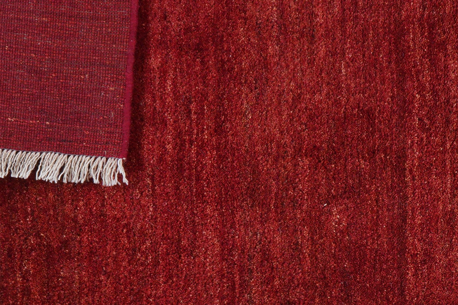 Gabbeh — Hand-knotted, 79x199 cm, Red, 100% Virgin Wool | View 8