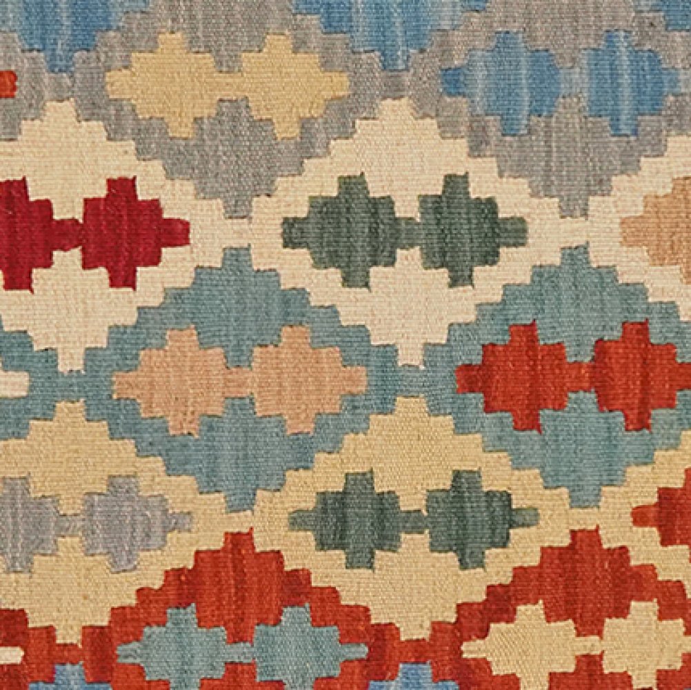Kelim Gashgai — Handmade, 71x92 cm, Red, 100% Virgin Wool | View 4