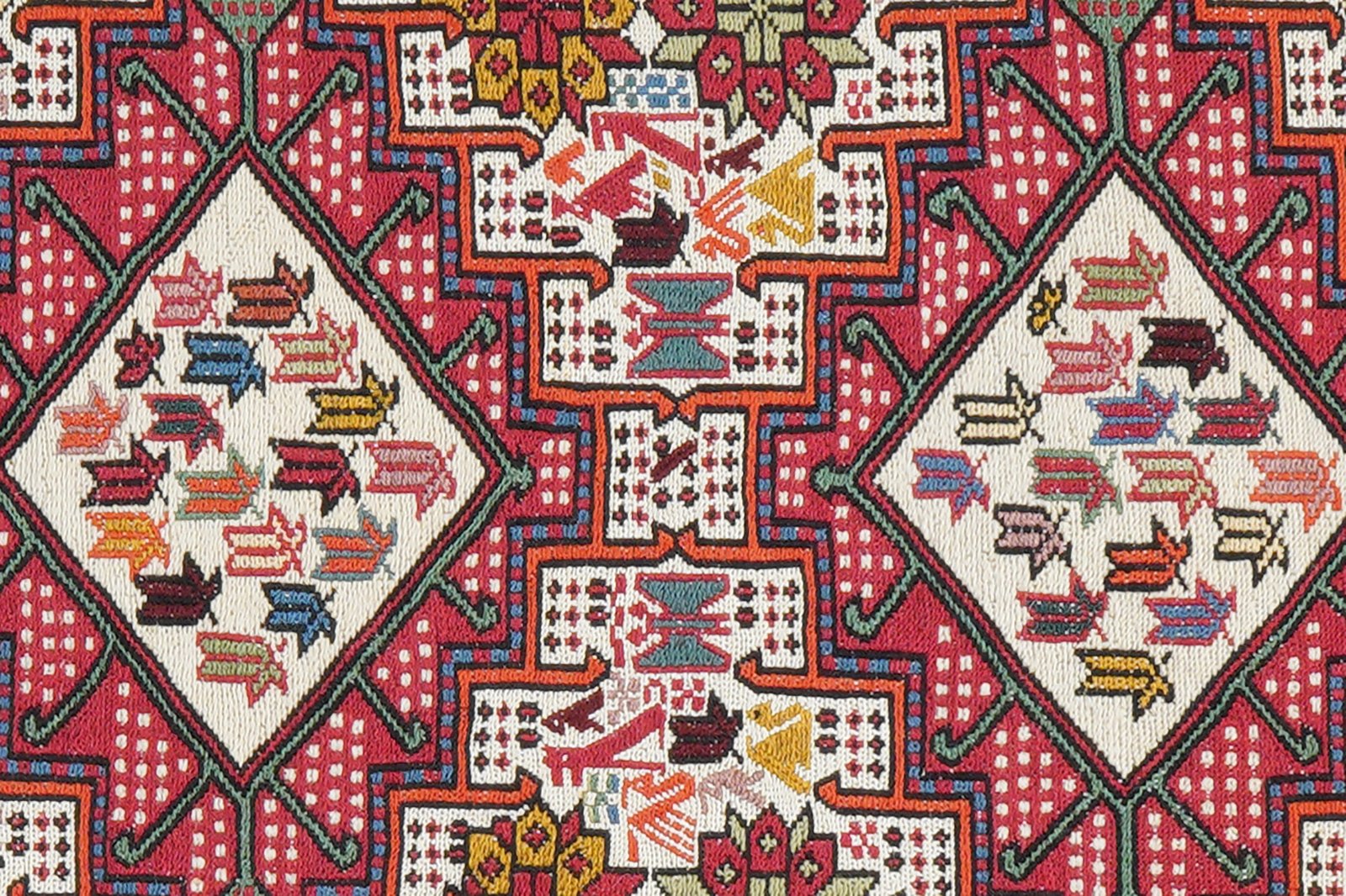 Sumak Shahsavan — Handmade, 77x96 cm, Beige, 100% Virgin Wool | View 7