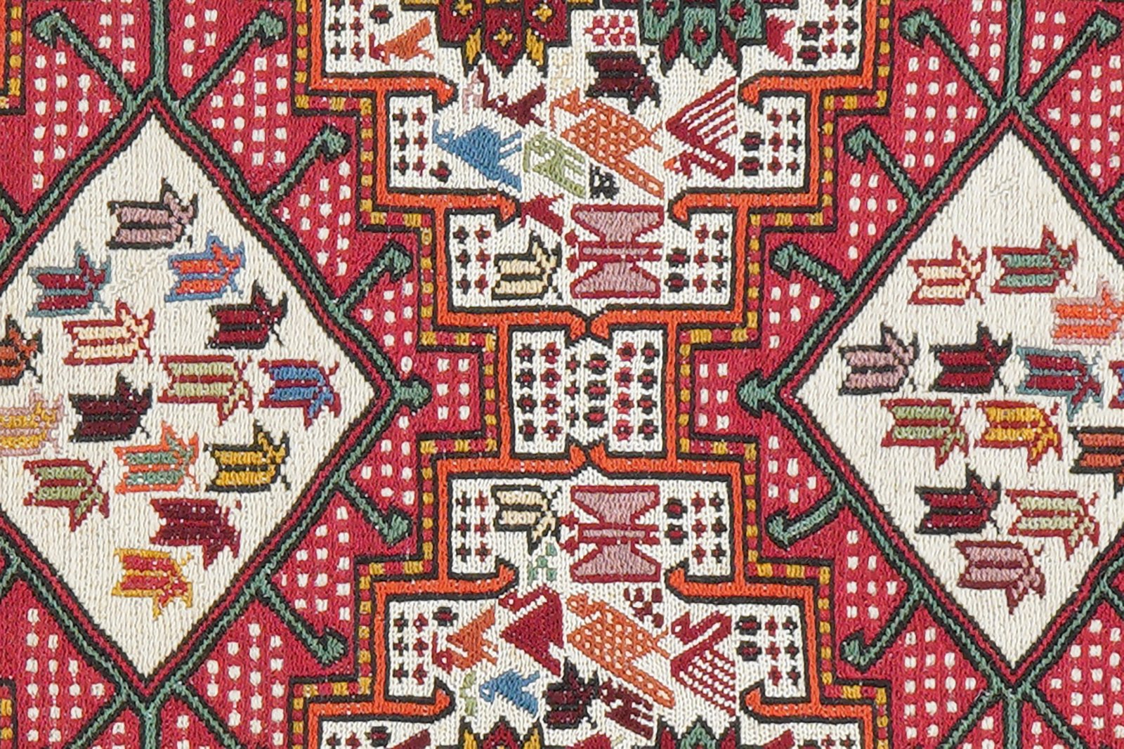 Sumak Shahsavan — Handmade, 79x99 cm, Beige, 100% Virgin Wool | View 7