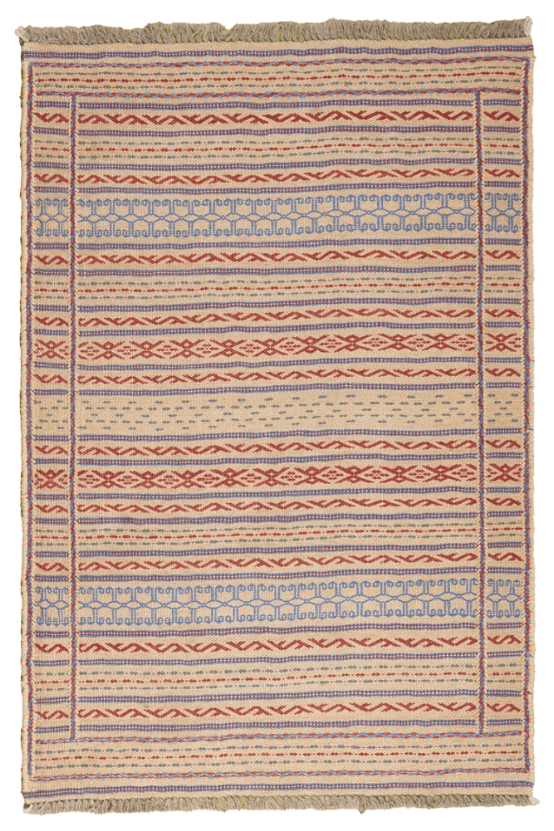 Kelim Kordi — Handmade, 84x124 cm, Beige, 100% Virgin Wool | Main view