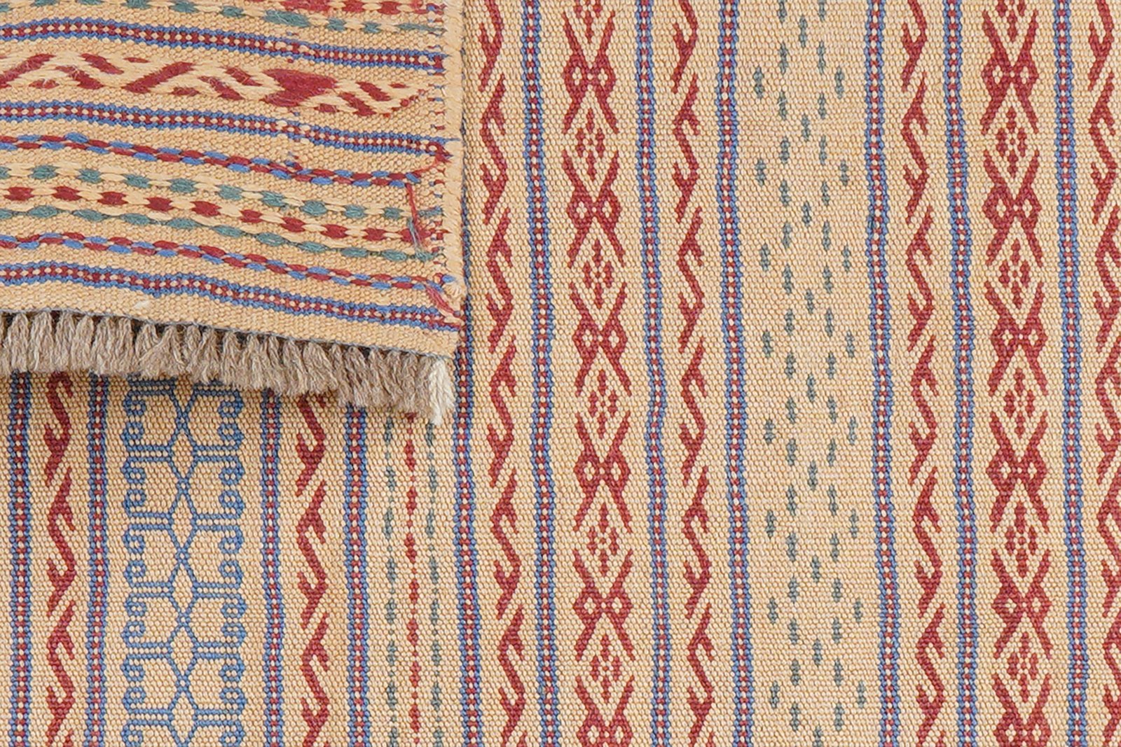 Kelim Kordi — Handmade, 84x124 cm, Beige, 100% Virgin Wool | View 6