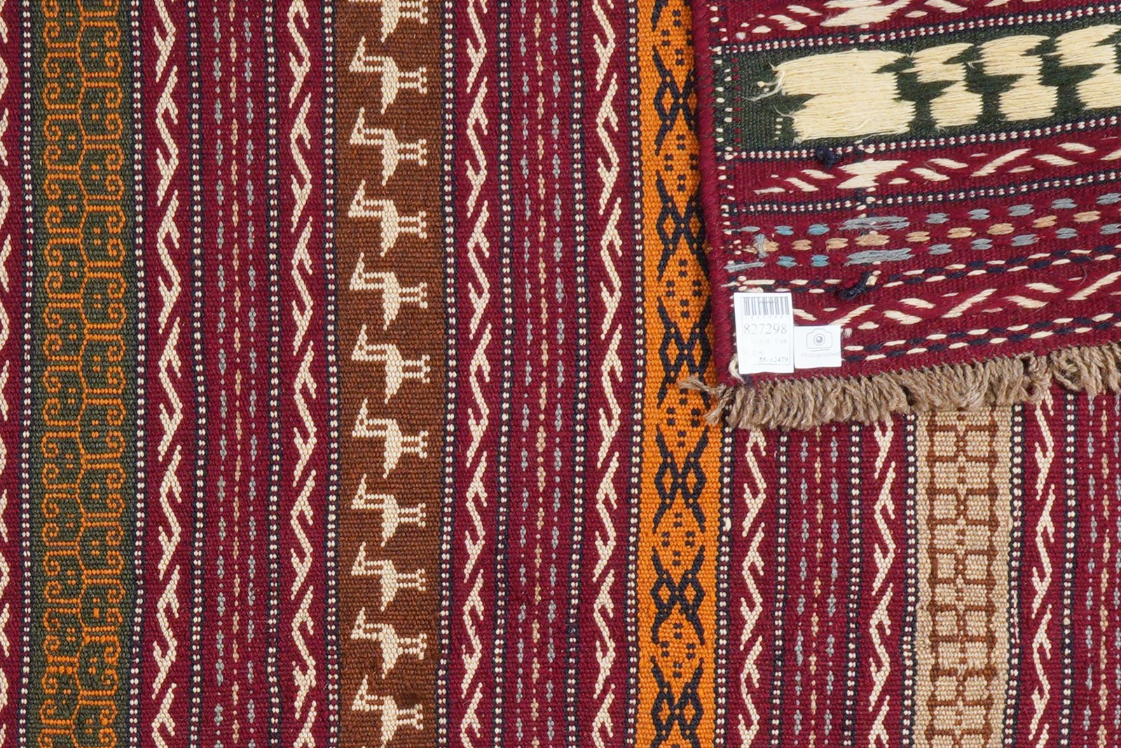 Kelim Kordi — Handmade, 148x200 cm, Violett, 100% Virgin Wool | View 5