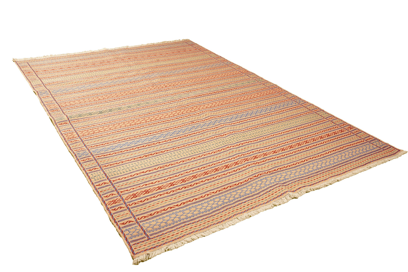 Kelim Kordi — Handmade, 170x244 cm, Beige, 100% Virgin Wool | View 4