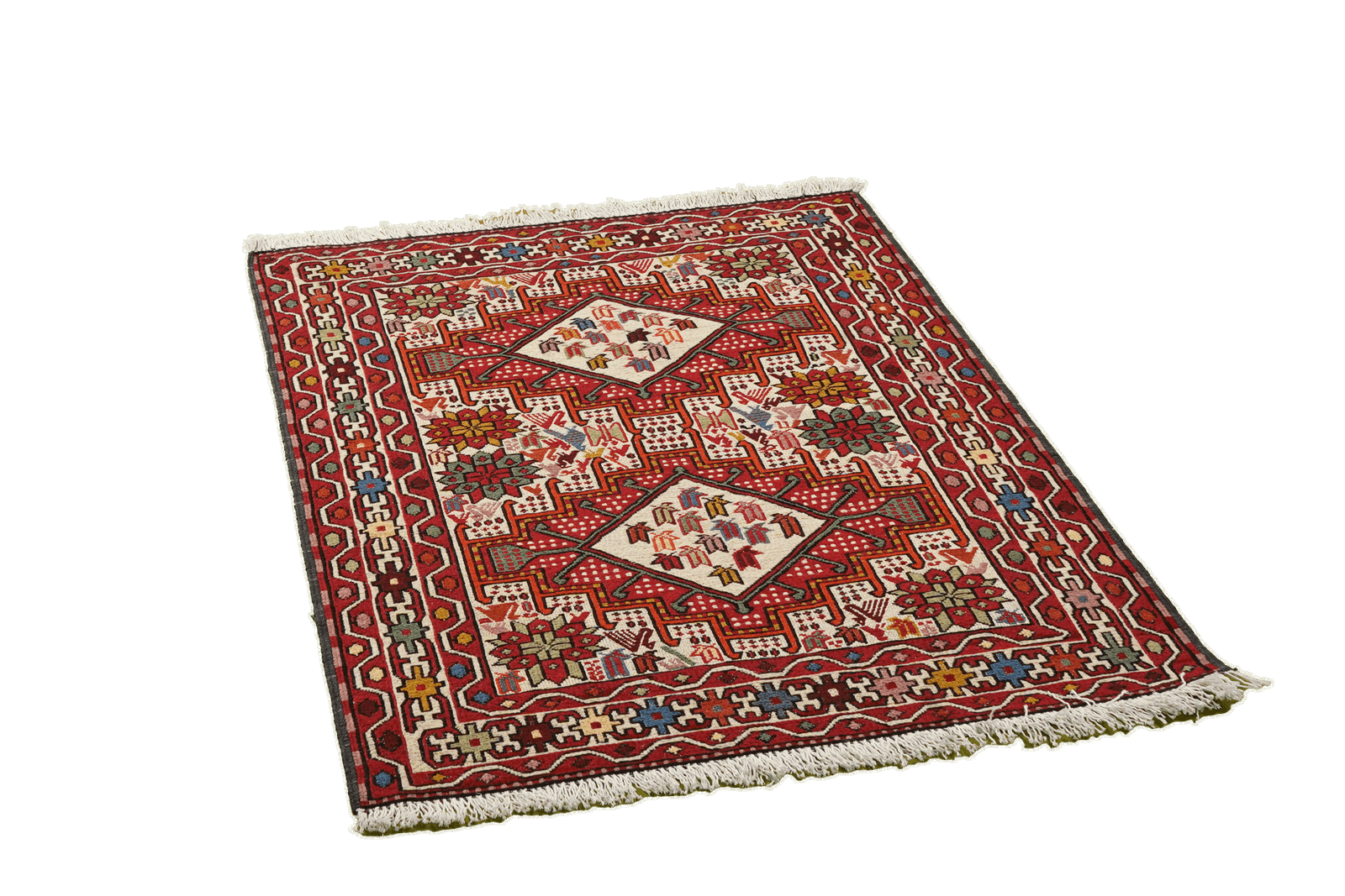 Sumak Shahsavan — Handgefertigt, 99x79 cm, Beige, 100% Virgin Wool | View 5