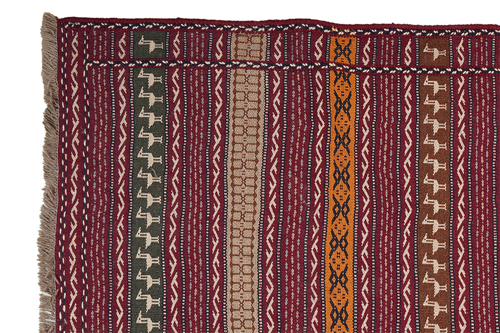 Kelim Kordi — Handmade, 152x203 cm, Violett, 100% Virgin Wool | View 3