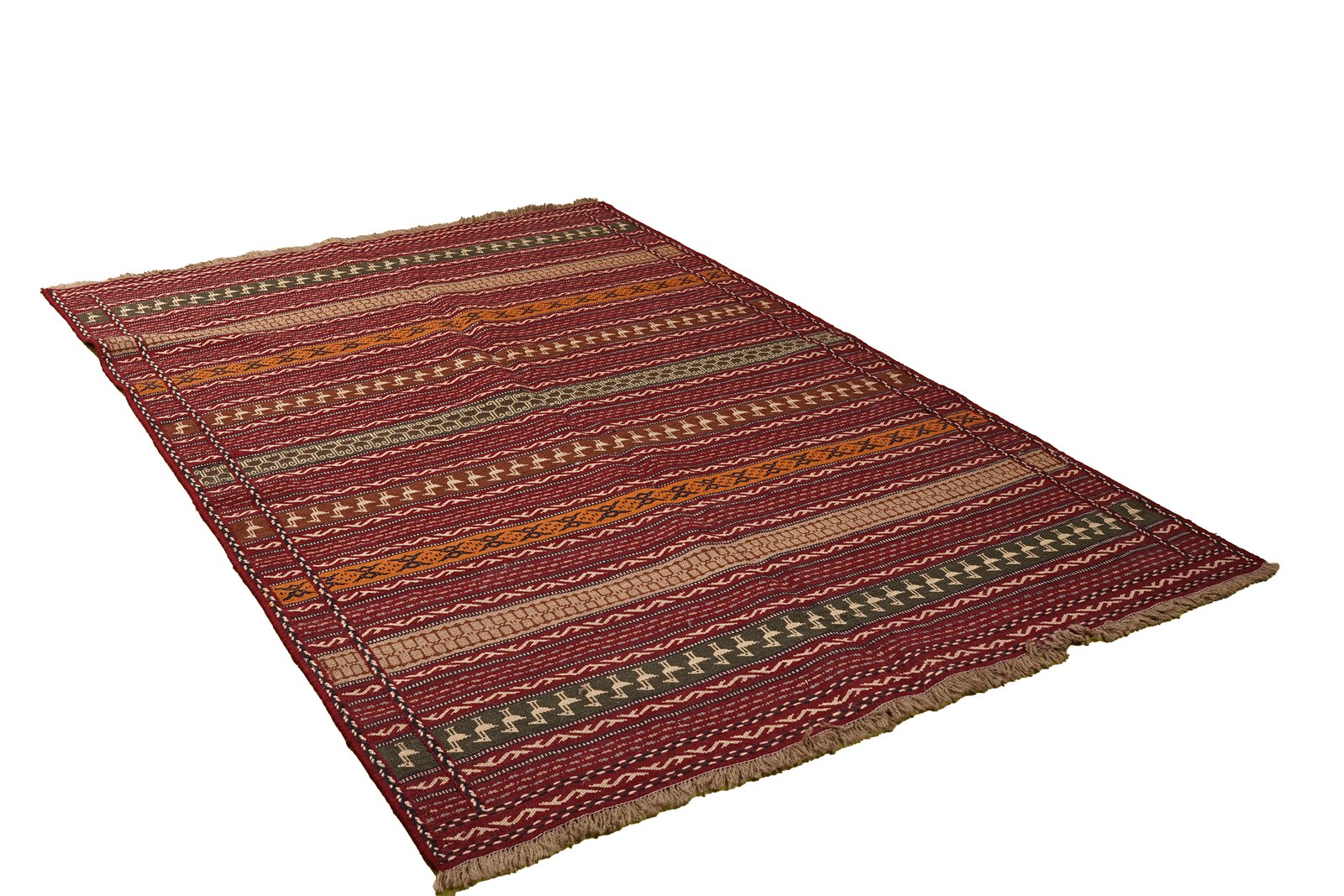 Kelim Kordi — Handmade, 152x203 cm, Violett, 100% Virgin Wool | View 4