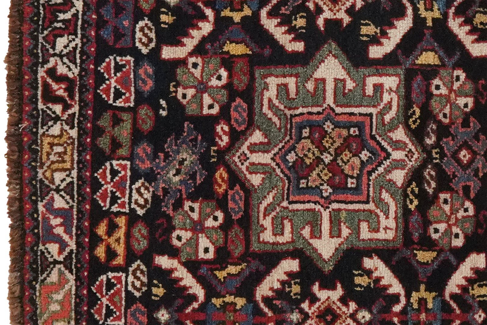 Veramin — Hand-knotted, 63x71 cm, Blue, 100% Virgin Wool | View 3
