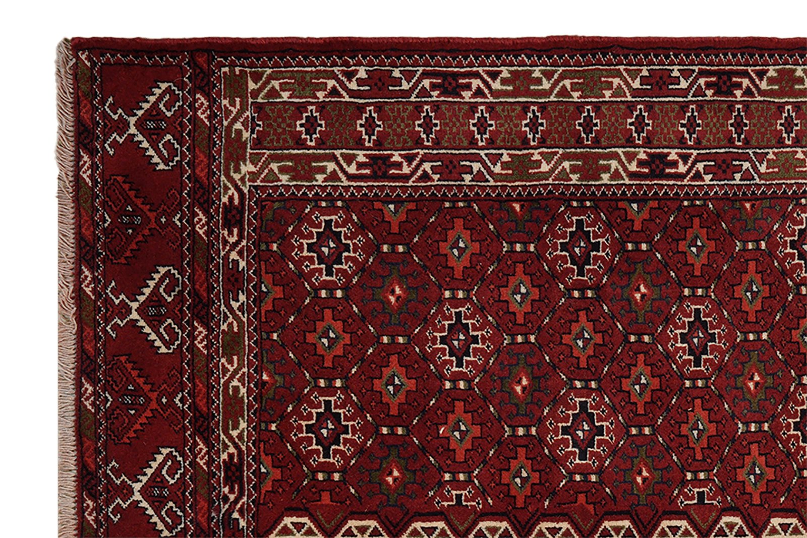 Turkman — Hand-knotted, 138x215 cm, Red, 100% Virgin Wool | View 3