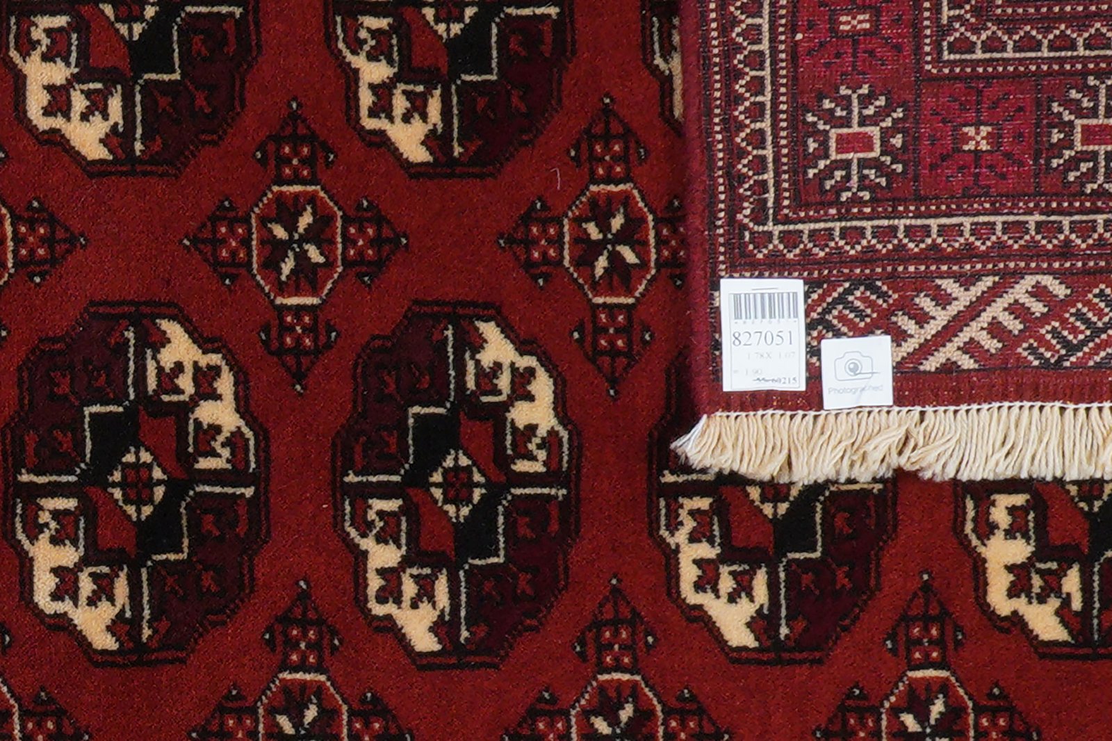 Turkman — Hand-knotted, 107x178 cm, Red, 100% Virgin Wool | View 6