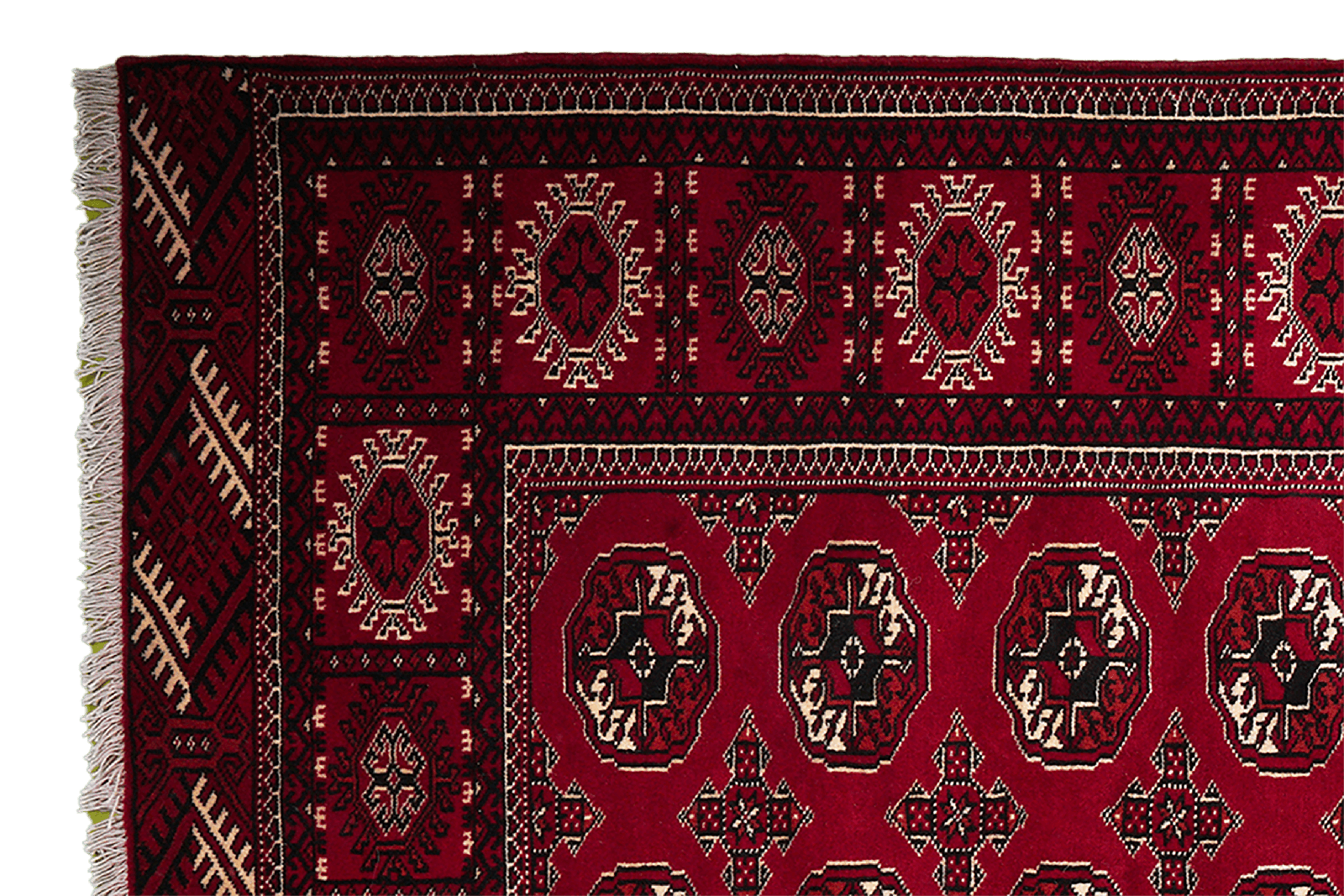 Turkman — Hand-knotted, 198x282 cm, Red, 100% Virgin Wool | View 3