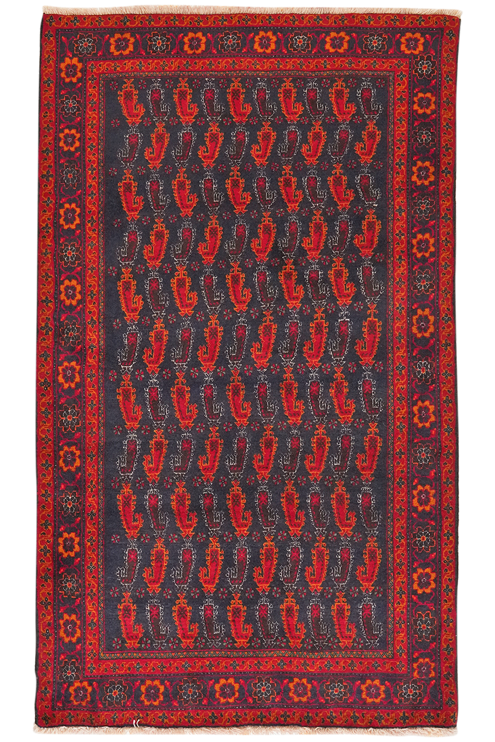 Belutch — Handgefertigt, 169x99 cm, Blau, 100% Virgin Wool | Main view