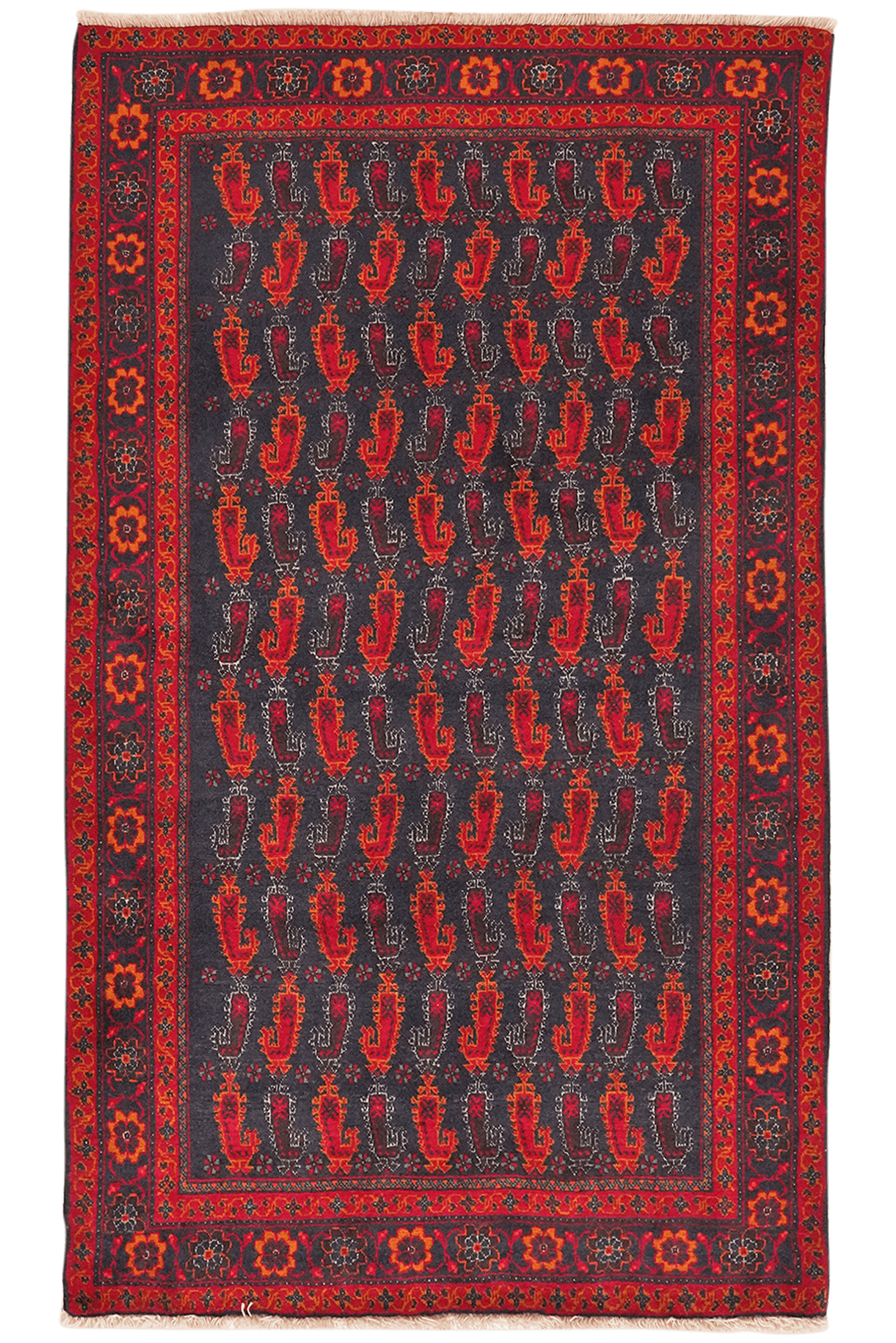Belutch — Hand-knotted, 99x169 cm, Blue, 100% Virgin Wool | Main view