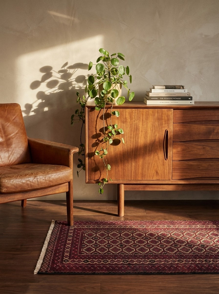 Belutch — Hand-knotted, 88x182 cm, Beige, 100% Virgin Wool | Back view