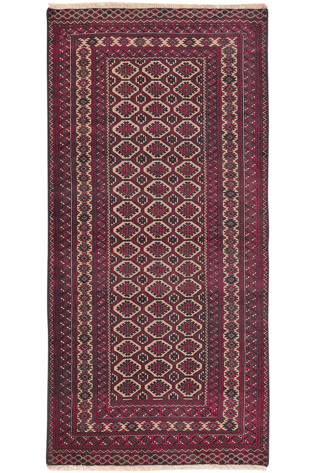 Belutch — Hand-knotted, 88x182 cm, Beige, 100% Virgin Wool | Main view