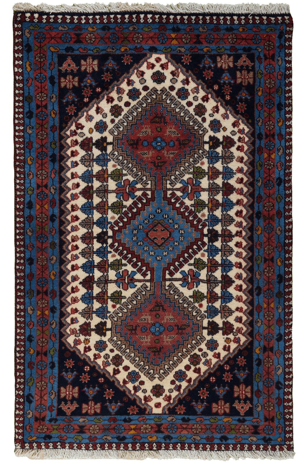 Yalameh — Hand-knotted, 81x127 cm, Multicolor, 100% Virgin Wool | Main view