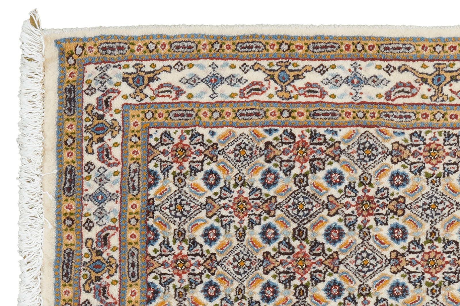 Moud Mahi — Hand-knotted, 59x86 cm, Beige, 100% Virgin Wool | View 3