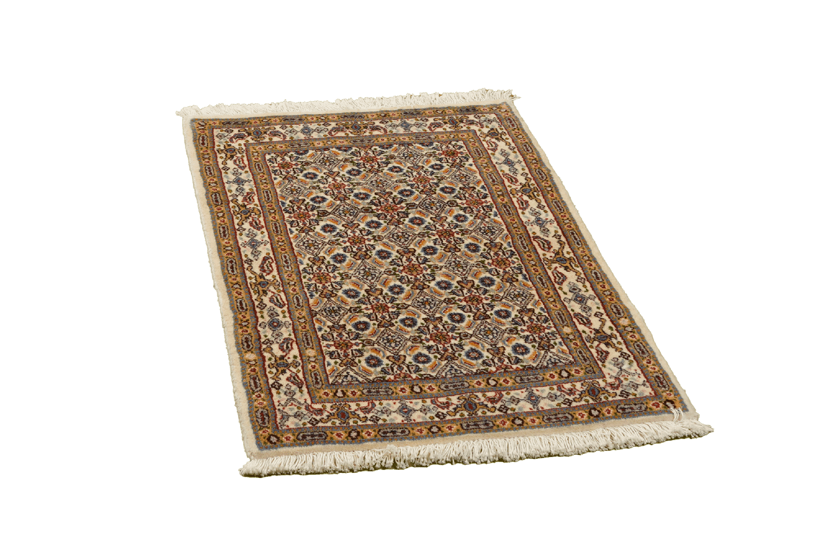 Moud Mahi — Hand-knotted, 59x86 cm, Beige, 100% Virgin Wool | View 4