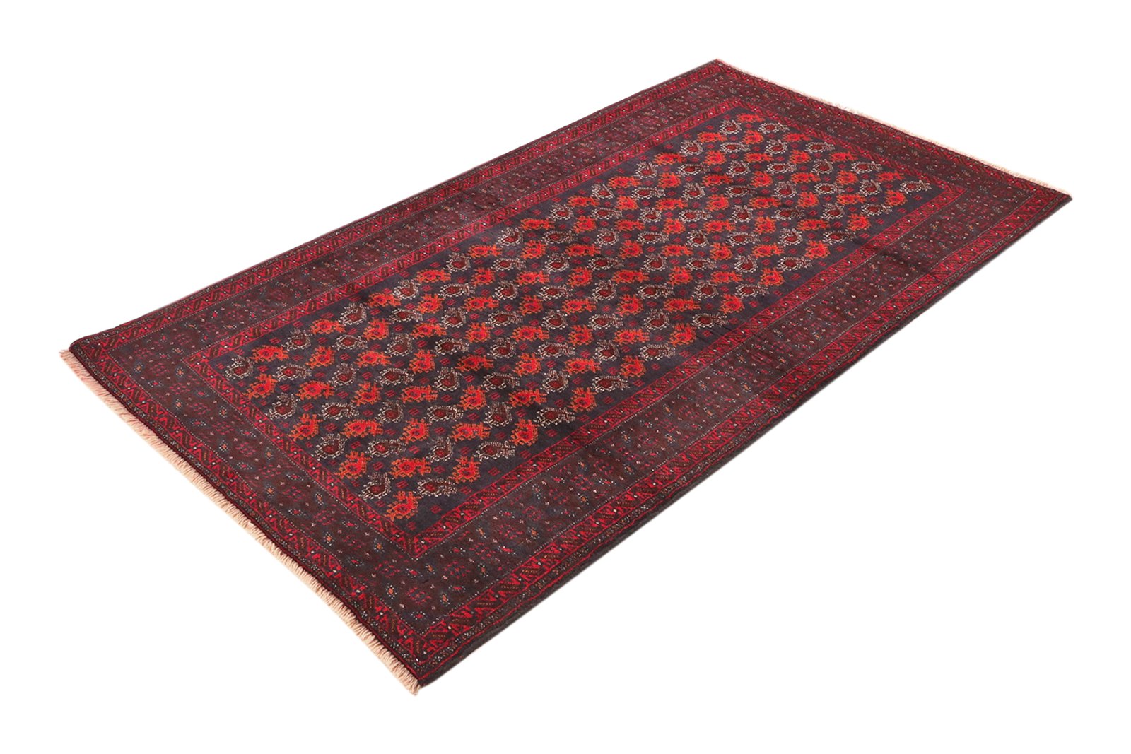 Belutch — Hand-knotted, 98x179 cm, Blue, 100% Virgin Wool | View 5