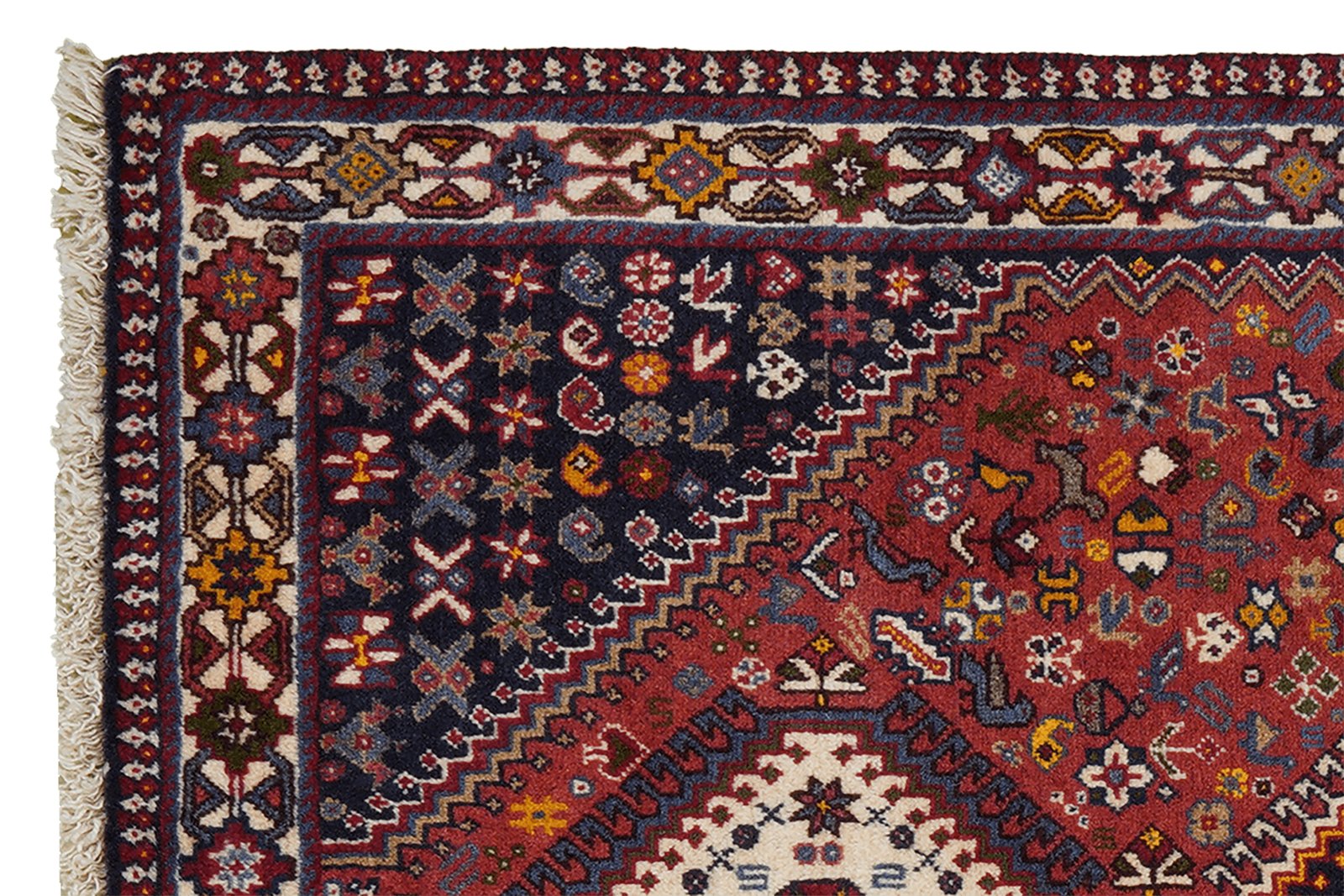 Yalameh — Hand-knotted, 100x151 cm, Red, 100% Virgin Wool | View 3
