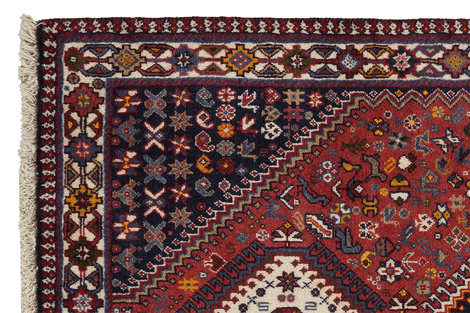 Yalameh — Hand-knotted, 100x151 cm, Red, 100% Virgin Wool | View 3