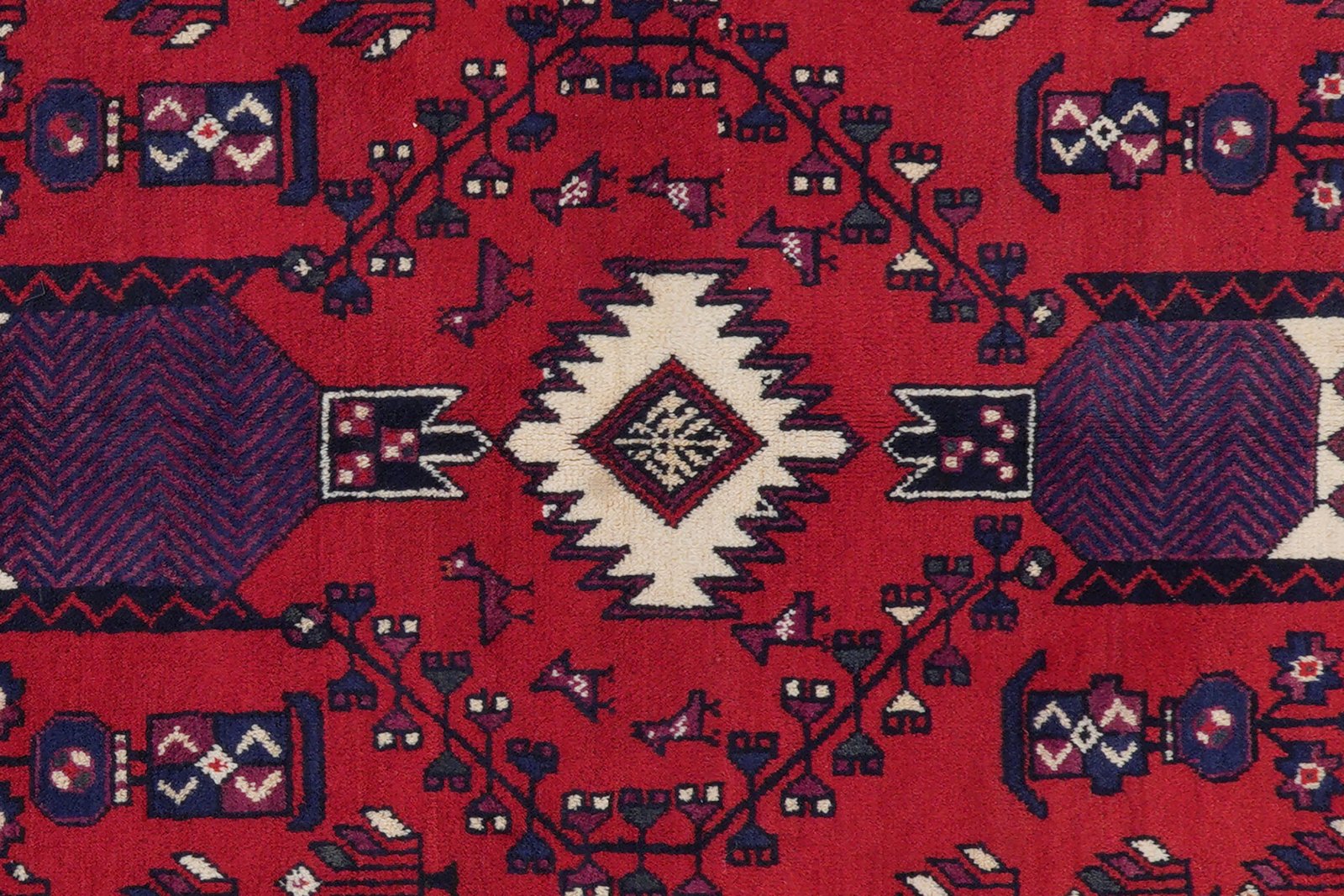 Afshar — Hand-knotted, 157x230 cm, Red, 100% Virgin Wool | View 7