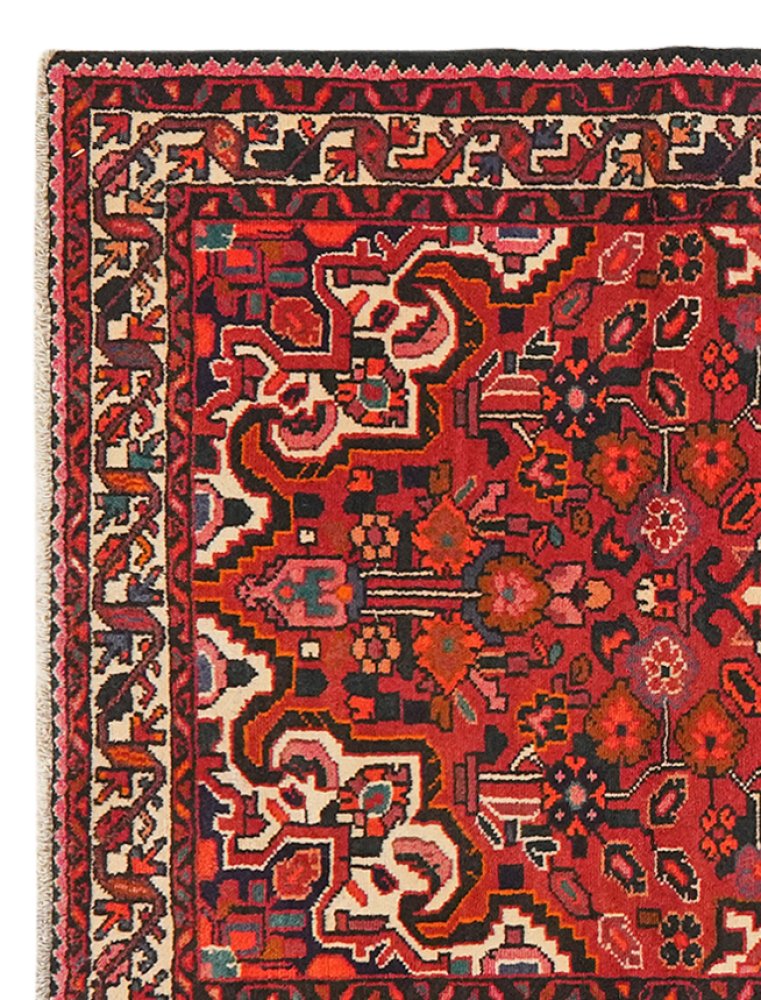 Hamadan — Hand-knotted, 106x176 cm, Red, 100% Virgin Wool | View 3