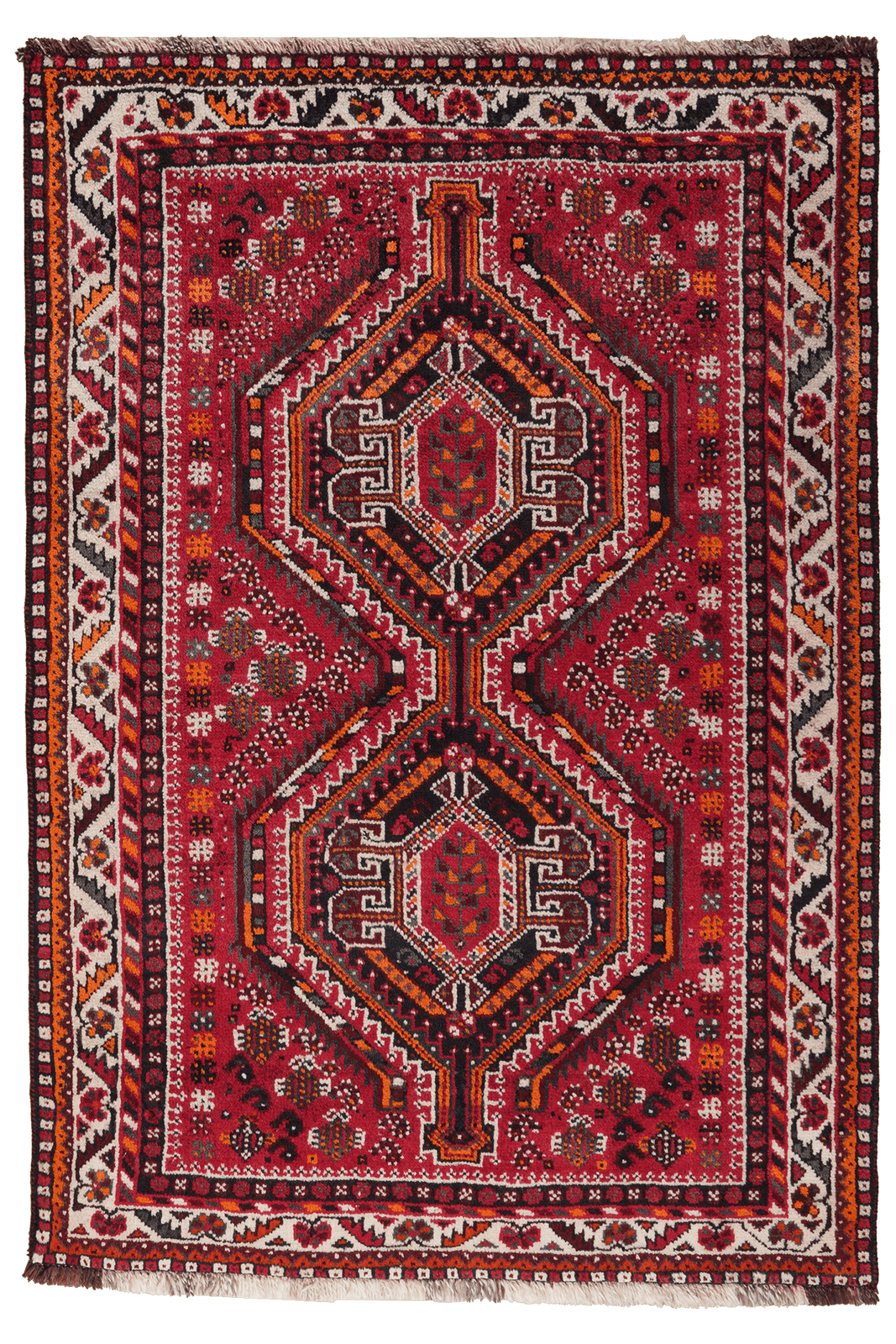 Gashgai — Hand-knotted, 105x151 cm, Red, 100% Virgin Wool | Main view