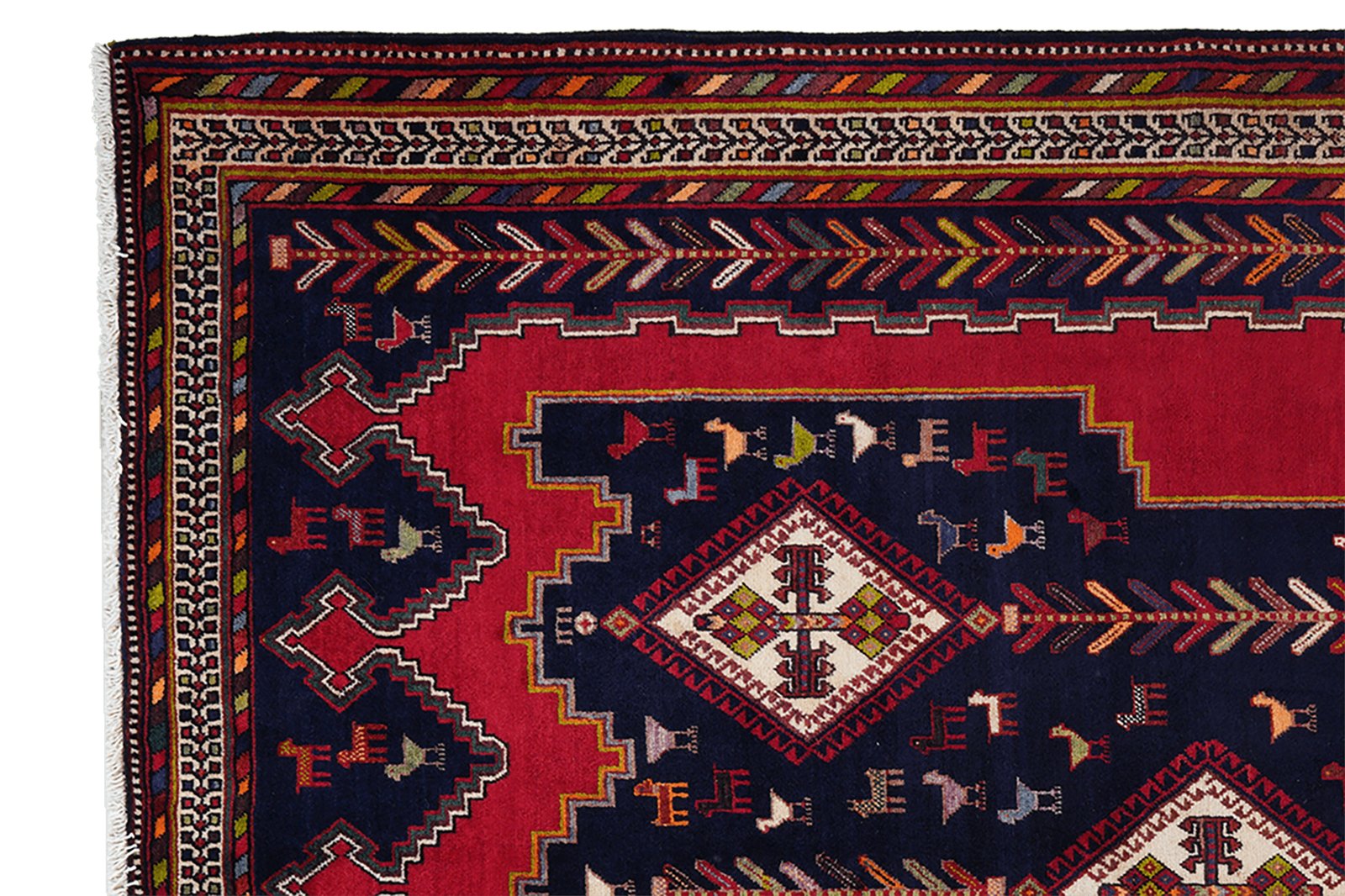 Afshar — Hand-knotted, 172x223 cm, Blue, 100% Virgin Wool | View 3