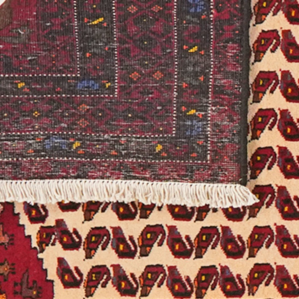Belutch — Hand-knotted, 102x207 cm, Beige, 100% Virgin Wool | View 6