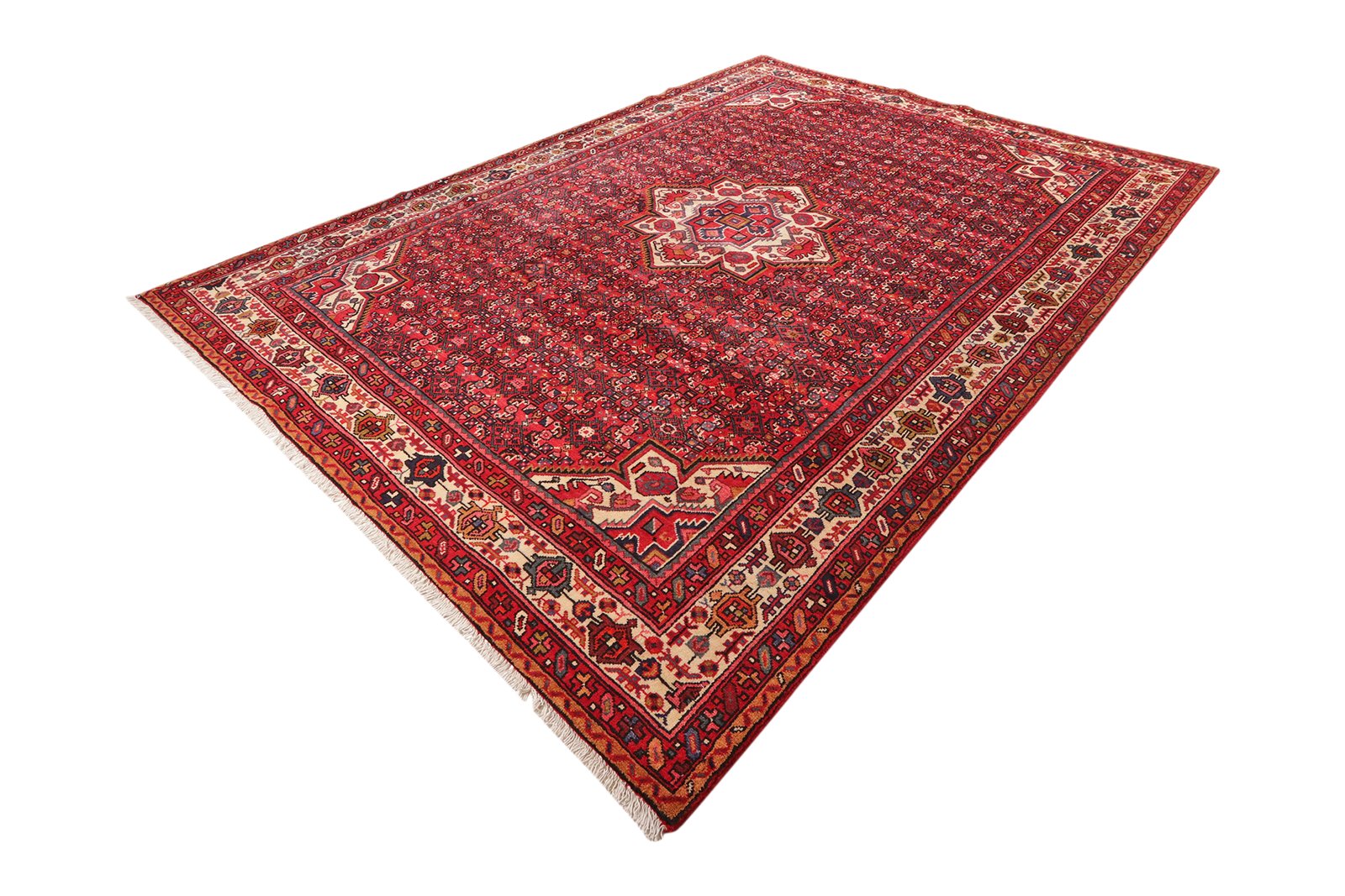 Hosseinabad — Hand-knotted, 222x307 cm, Red, 100% Virgin Wool | View 5