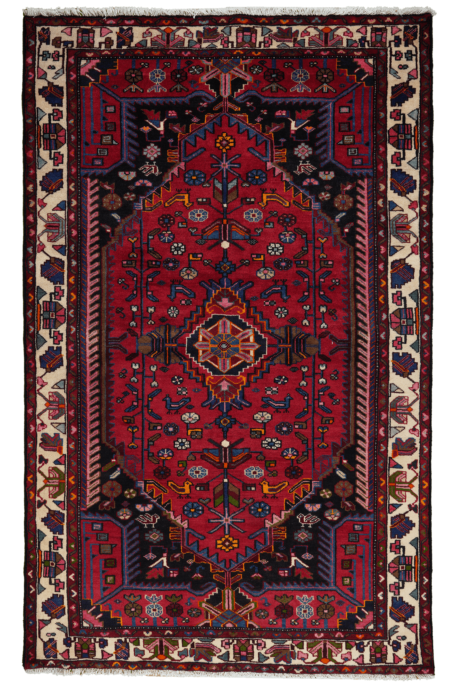 Toysarghan — Hand-knotted, 147x235 cm, Red, 100% Virgin Wool | Main view