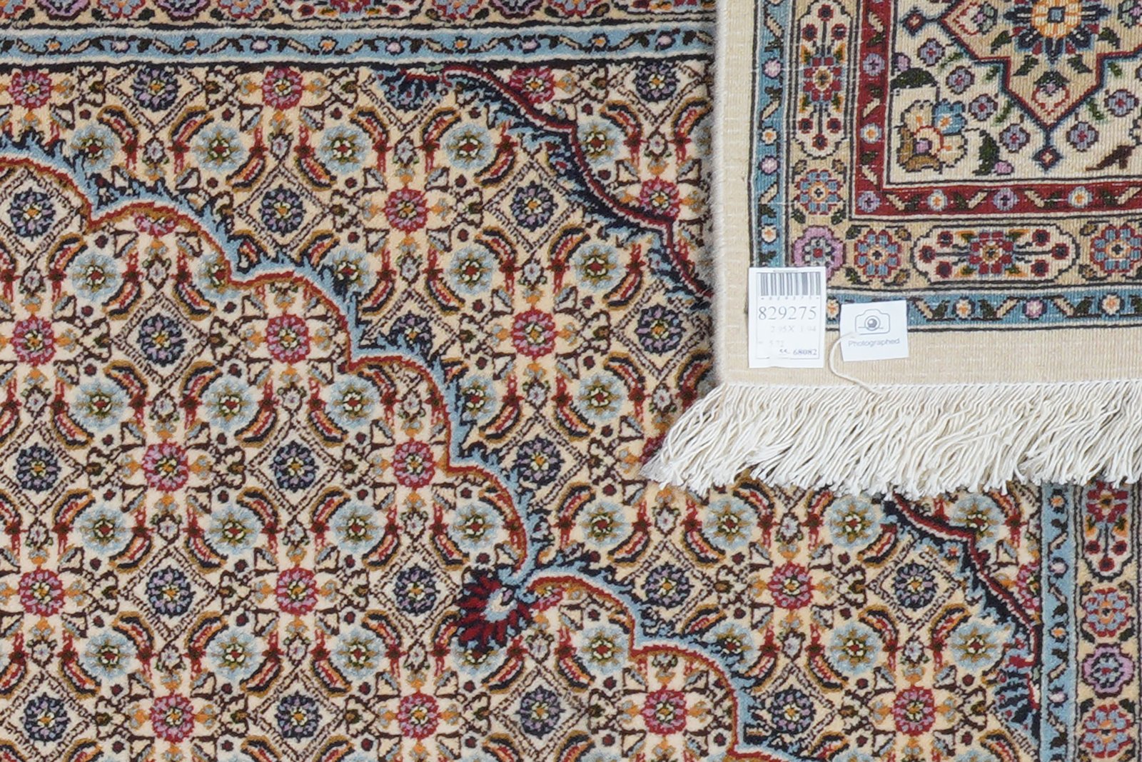 Moud Mahi — Hand-knotted, 194x295 cm, Beige, 100% Virgin Wool | View 6