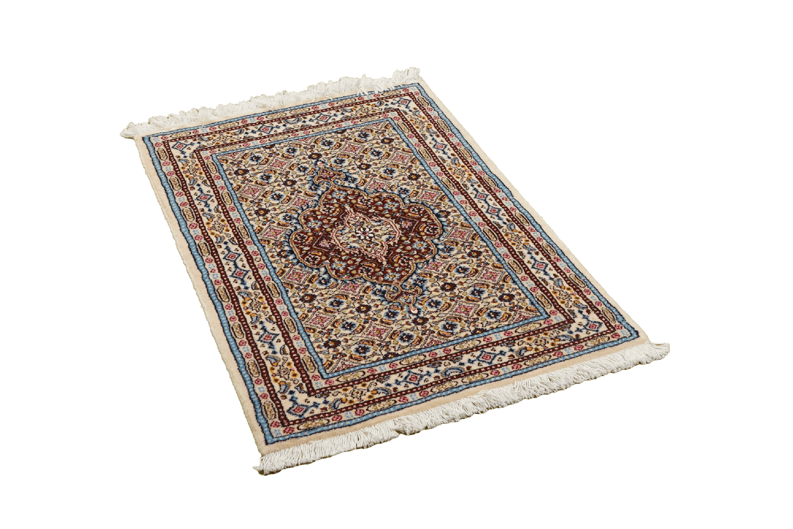 Moud Mahi — Hand-knotted, 61x88 cm, Beige, 100% Virgin Wool | View 4