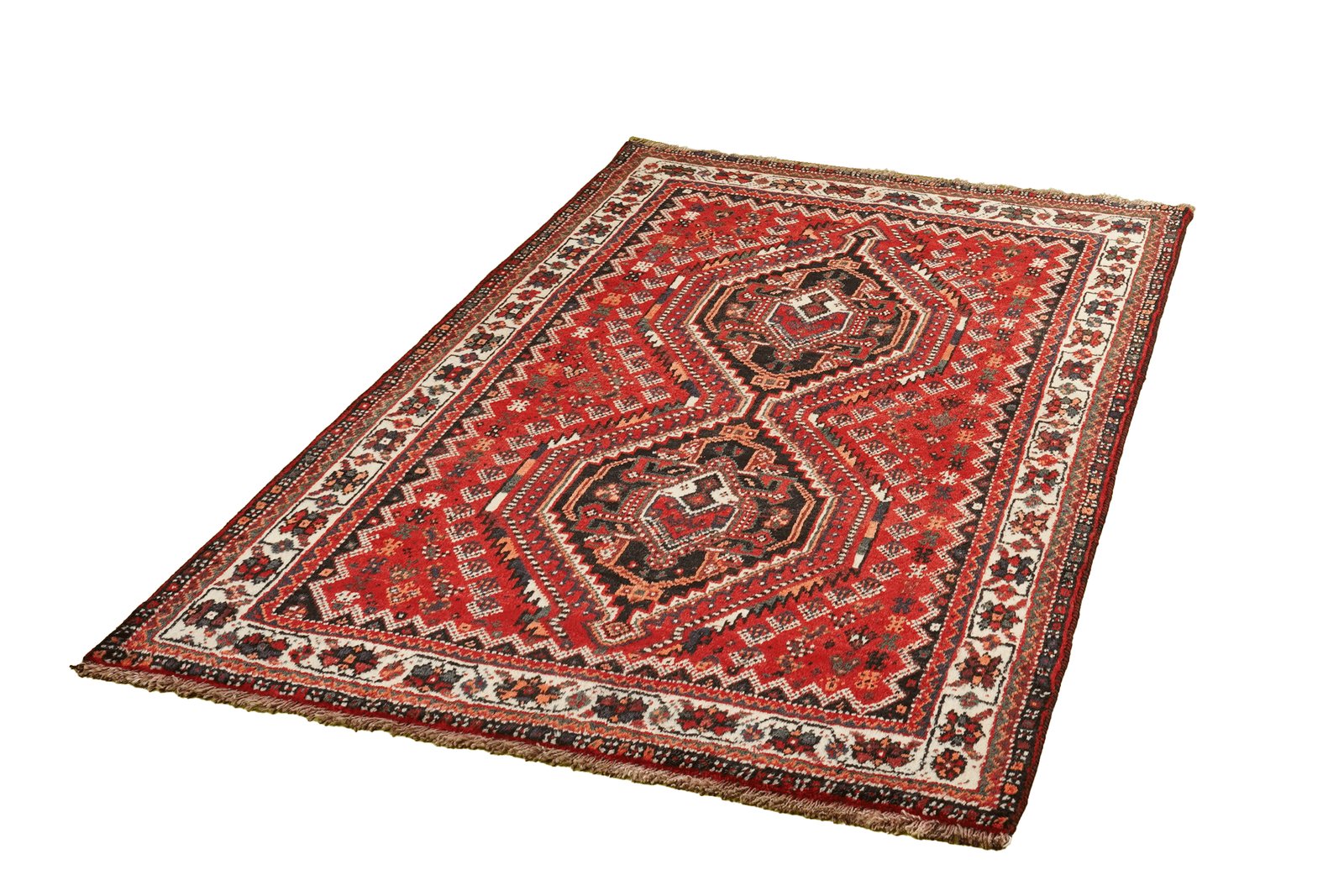 Shiraz — Hand-knotted, 108x162 cm, Red, 100% Virgin Wool | View 5
