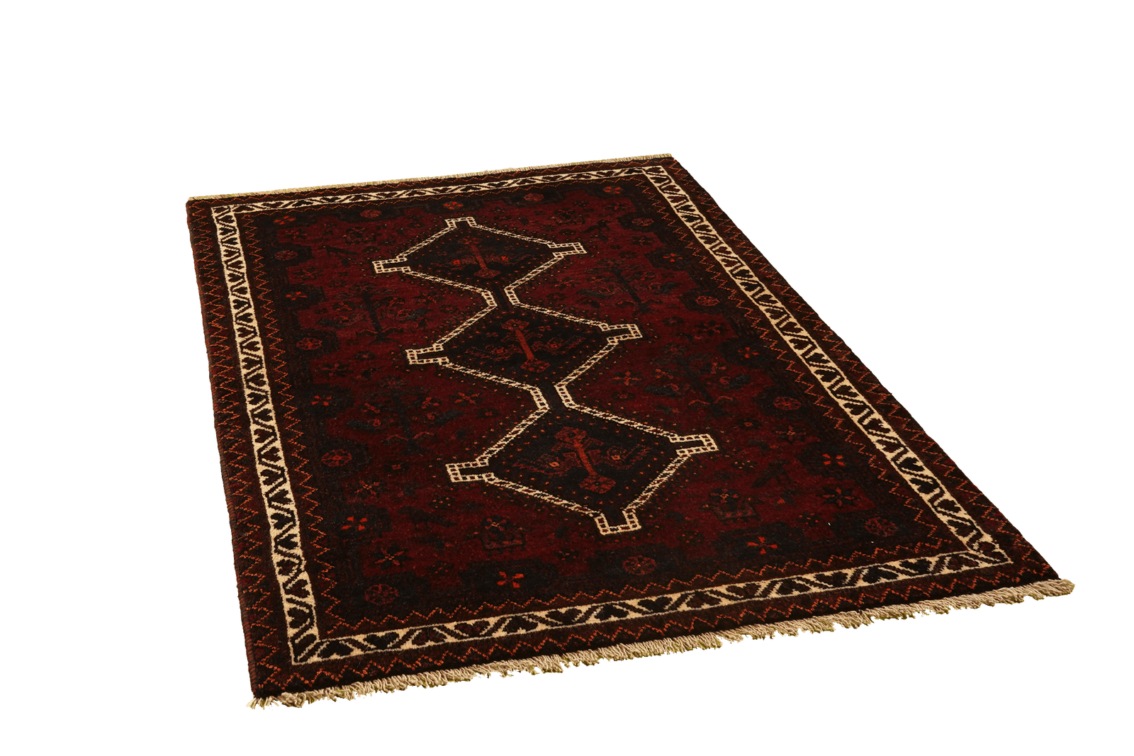 Gashgai — Hand-knotted, 113x155 cm, Red, 100% Virgin Wool | View 4