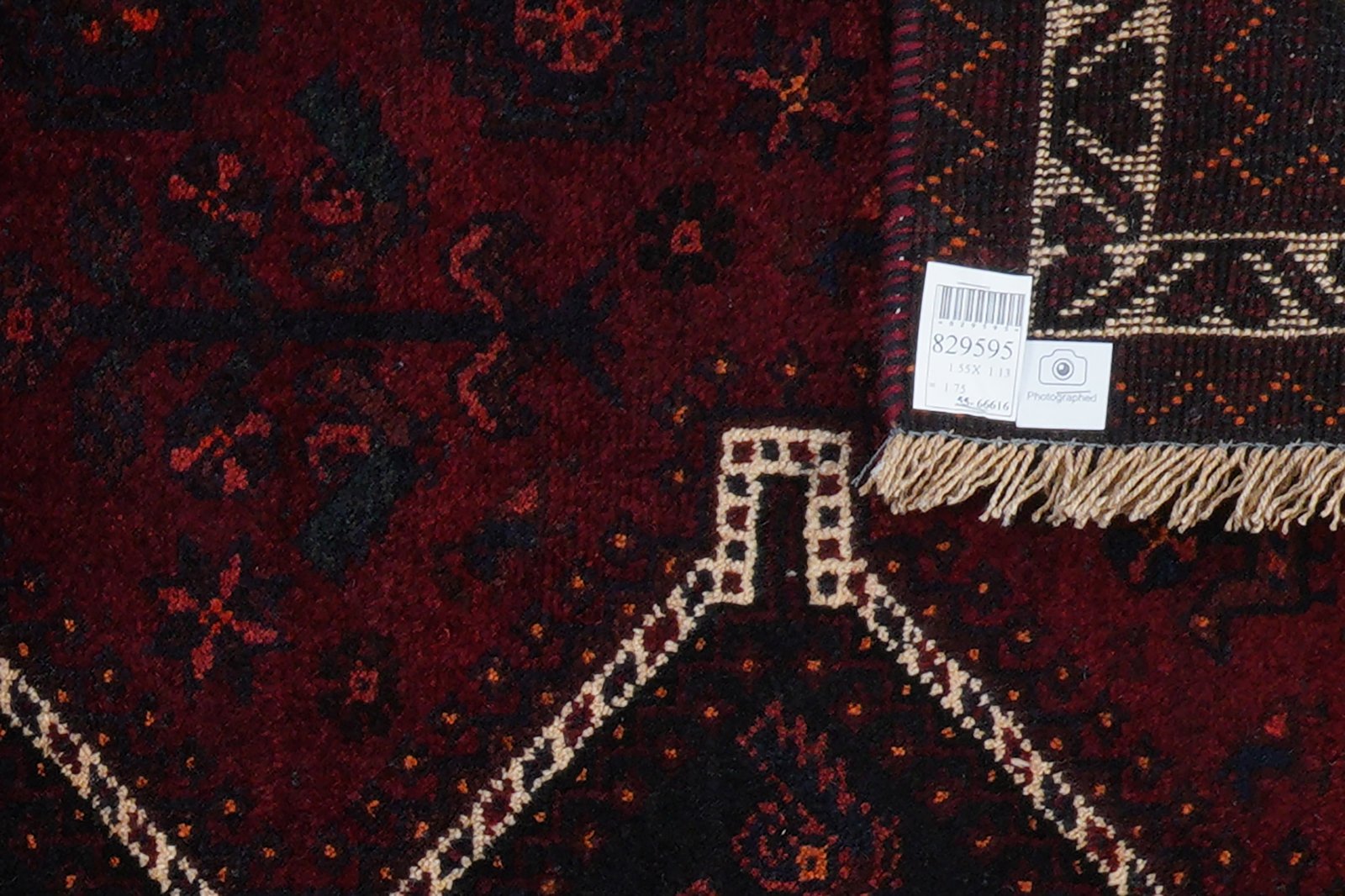 Gashgai — Hand-knotted, 113x155 cm, Red, 100% Virgin Wool | View 6