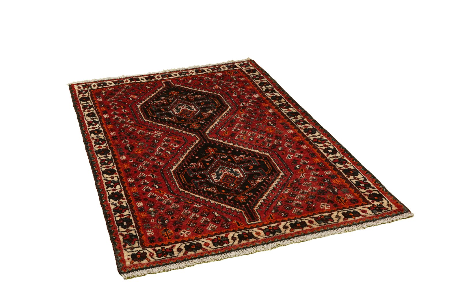 Shiraz — Hand-knotted, 105x153 cm, Red, 100% Virgin Wool | View 4